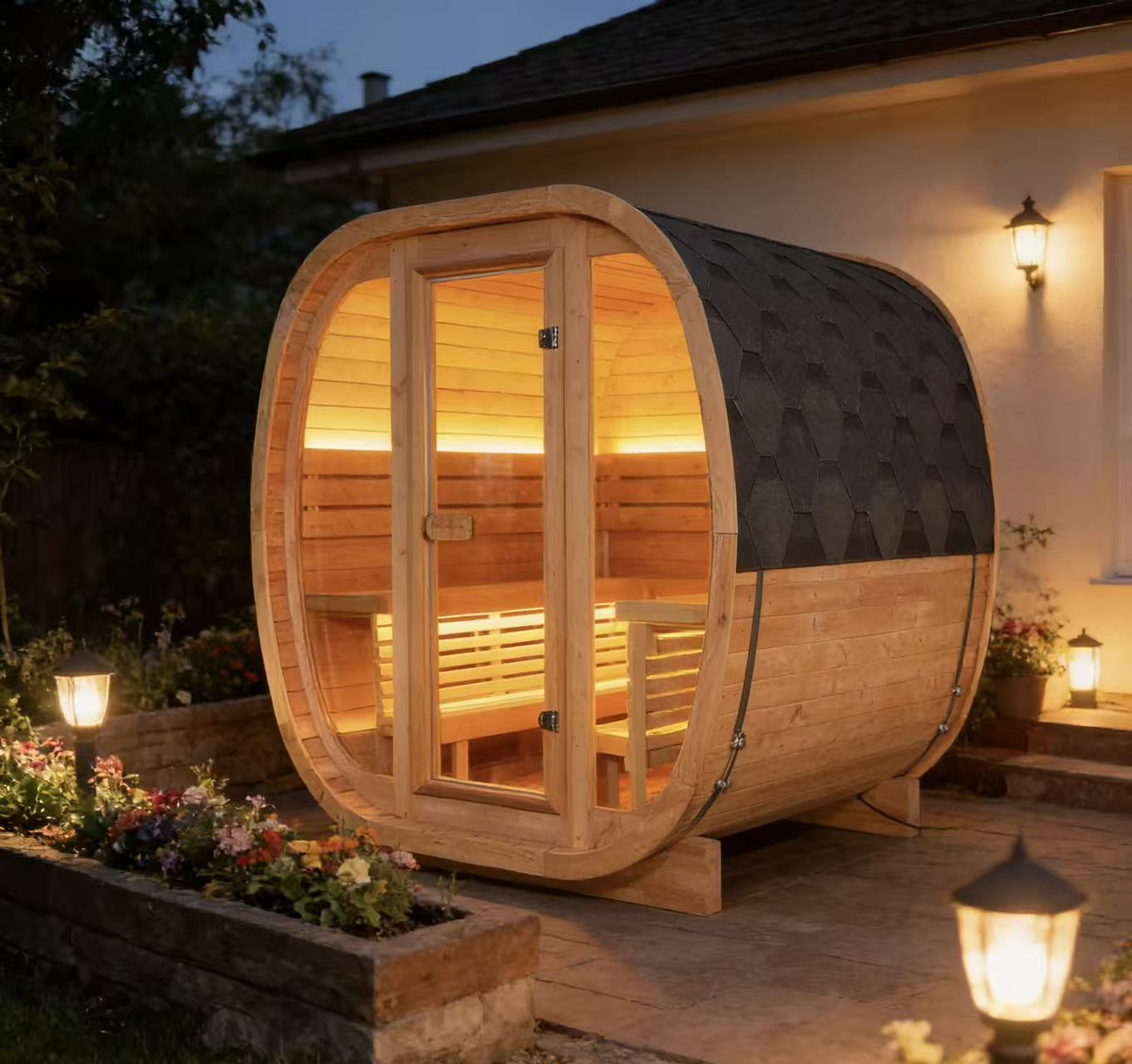 Sauna Kayu Merah Kubik Buatan  - Spa Wellness Family ulasan dan harga